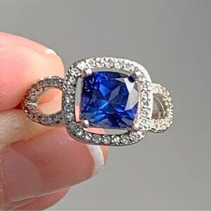 Certified Sapphire & Diamond Ring